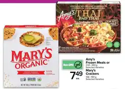Metro Amy's Frozen Meals or Mary's Crackers offer
