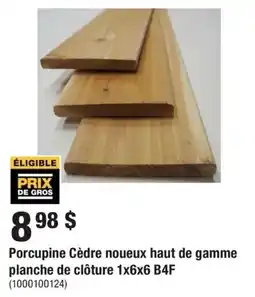Home Depot Porcupine Cèdre nouveaux haut de gamme offer