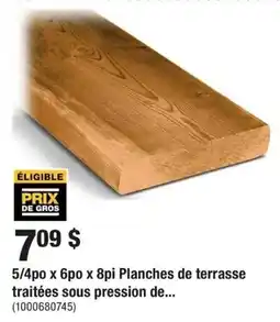 Home Depot Planches de terrasse traitées sous pression offer