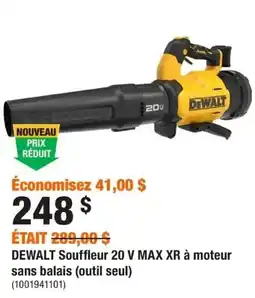 Home Depot DeWalt souffleur 20 v max xr à moteur sans balais offer