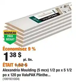 Home Depot ValuPAK Alexandria Moulding offer