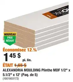 Home Depot Alexandria Moulding offer