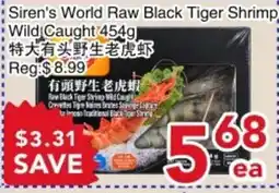 Yours Food Mart Siren's World Raw Black Tiger Shrimp offer