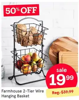 Kitchen Stuff Plus Farmhouse 2-Tier Wire Hanging Basket offer