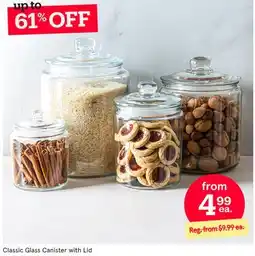Kitchen Stuff Plus Classic Glass Canister with Lid offer