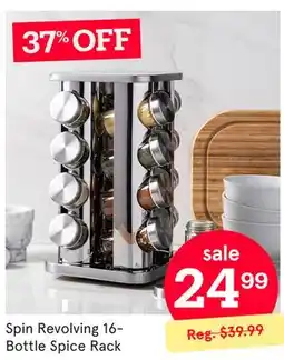 Kitchen Stuff Plus Spin Revolving 16-Bottle Spice Rack offer