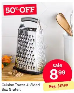 Kitchen Stuff Plus Cuisine Tower 4-Sided Box Grater offer