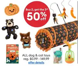 Petsmart ALL dog & cat toys offer
