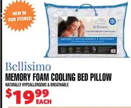 Len's Mill Stores Bellisimo MEMORY FOAM COOLING BED PILLOW offer