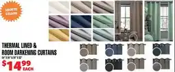 Len's Mill Stores THERMAL LINED & ROOM DARKENING CURTAINS offer