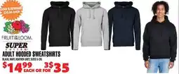 Len's Mill Stores FRUIT OF THE LOOM SUPER ADULT HOODED SWEATSHIRTS offer