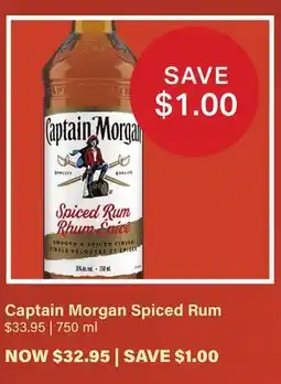 LCBO Captain Morgan Spiced Rum offer