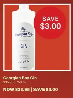 LCBO Georgian Bay Gin offer