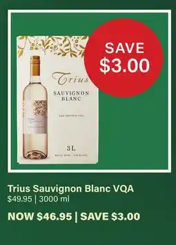 LCBO Trius Sauvignon Blanc VQA offer