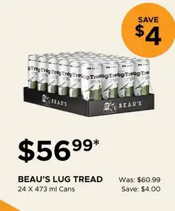 The Beer Store BEAU'S LUG TREAD 24 X 473 ml Cans offer