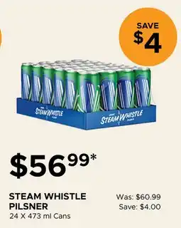 The Beer Store STEAM WHISTLE PILSNER 24 X 473 ml Cans offer