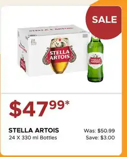 The Beer Store STELLA ARTOIS 24 X 330 ml Bottles offer