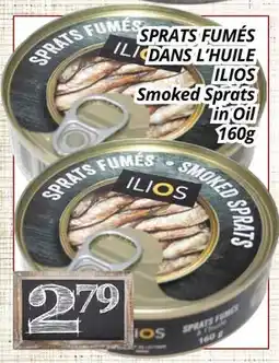 Supermarché PA SPRATS FUMÉS DANS L'HUILE ILIOS | Smoked Sprats in Oil offer