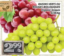 Supermarché PA RAISINS VERTS OU ROUGES BIOLOGIQUES offer