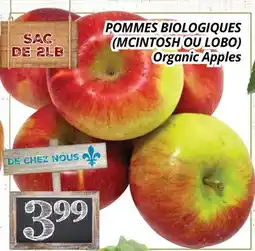 Supermarché PA POMMES BIOLOGIQUES (MCINTOSH OU LOBO) offer