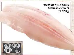 Supermarché PA FILETS DE SOLE FRAIS offer