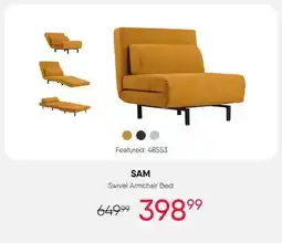 Meubles RD SAM Swivel Armchair Bed offer