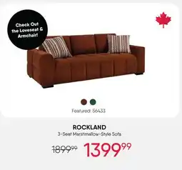 Meubles RD ROCKLAND 3-Seat Marshmallow - Style Sofa offer