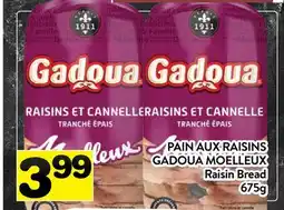 Supermarché PA PAIN AUX RAISINS GADOUA MOELLEUX | Raisin Bread offer