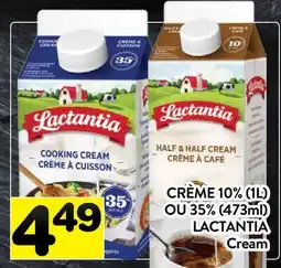 Supermarché PA CRÈME 10% (1L) OU 35% (473ml) LACTANTIA | Cream offer