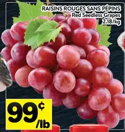 Supermarché PA RAISINS ROUGES SANS PÉPINS | Red Seedless Grape offer