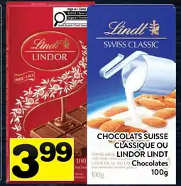 Supermarché PA CHOCOLATS SUISSE CLASSIQUE OU LINDOR LINDT | Chocolates offer