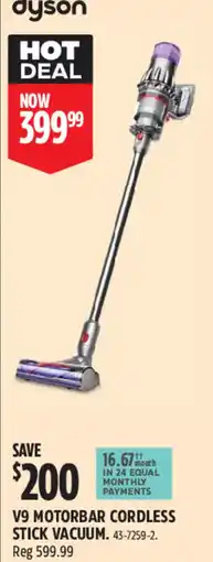 Canadian Tire Dyson V9 Motorbar Cordless Stick Vacuum offer
