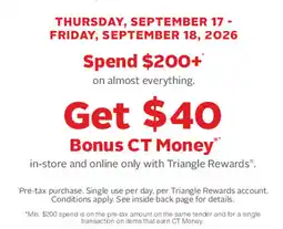 Canadian Tire Triangle Rewards offer