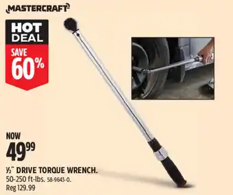 Mastercraft 1/2" drive torque wrench