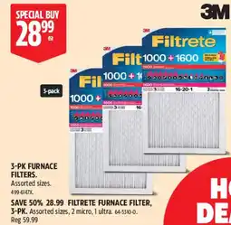 Canadian Tire 3m filtrette furnace filter offer