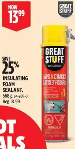Canadian Tire Great Stuff insulating foam sealant offer