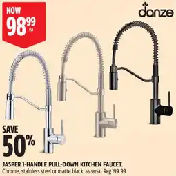 Canadian Tire Danze jasper 1-handle pull-down kitchen faucet offer