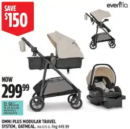 Canadian Tire evenflo omni plus modular travel system, oatmeal offer