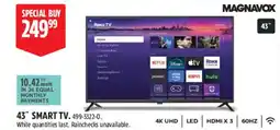 Canadian Tire Magnavox 43" smart tv offer
