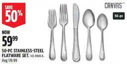 Canadian Tire Canvas 50-pc stainless-steel flatware set offer