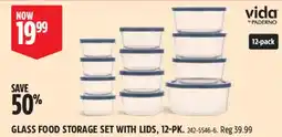 Canadian Tire vida by paderno glass food storage set with lids offer