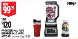 Canadian Tire Ninja professional plus blender duo with auto-iq offer