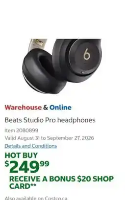 Costco Beats Studio Pro headphones offer