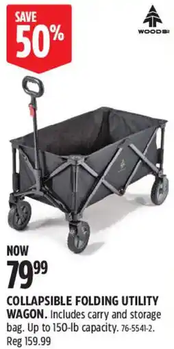 Canadian Tire Woods collapsible folding utility wagon offer