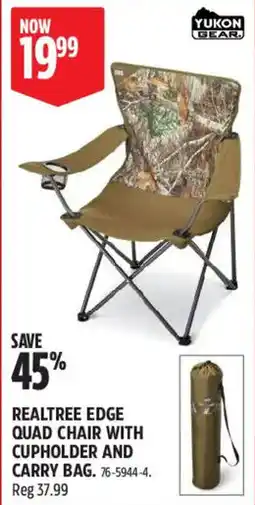 Canadian Tire Yukon Gear Realtree Edge Quad Chair With Cupholder And Carry Bag offer