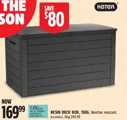 Canadian Tire Keter resin deck box offer