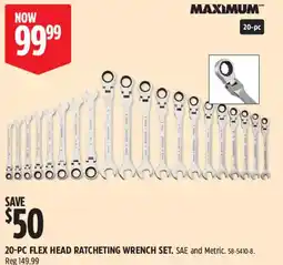 Canadian Tire Maximum 20-pc Flex Head Ratcheting Wrench Set offer
