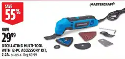Canadian Tire Mastercraft oscillating multi-tool with 12-pc accessory kit, 2.2a offer