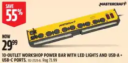 Canadian Tire Mastercraft 10-outlet workshop power bar offer