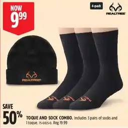 Canadian Tire RealTree toque and sock combo offer